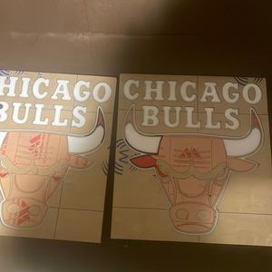 Chicago bull neon lights poster